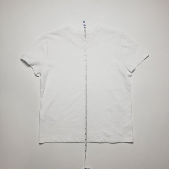 Madewell Cotton Perfect Crewneck Tee Women's Size XS Eyelet White Minimalist NWT - Picture 7 of 16